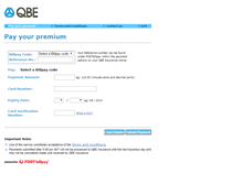Tablet Screenshot of billpay.qbe.com.au